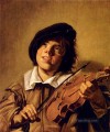 Niño tocando un violín retrato Siglo de Oro holandés Frans Hals